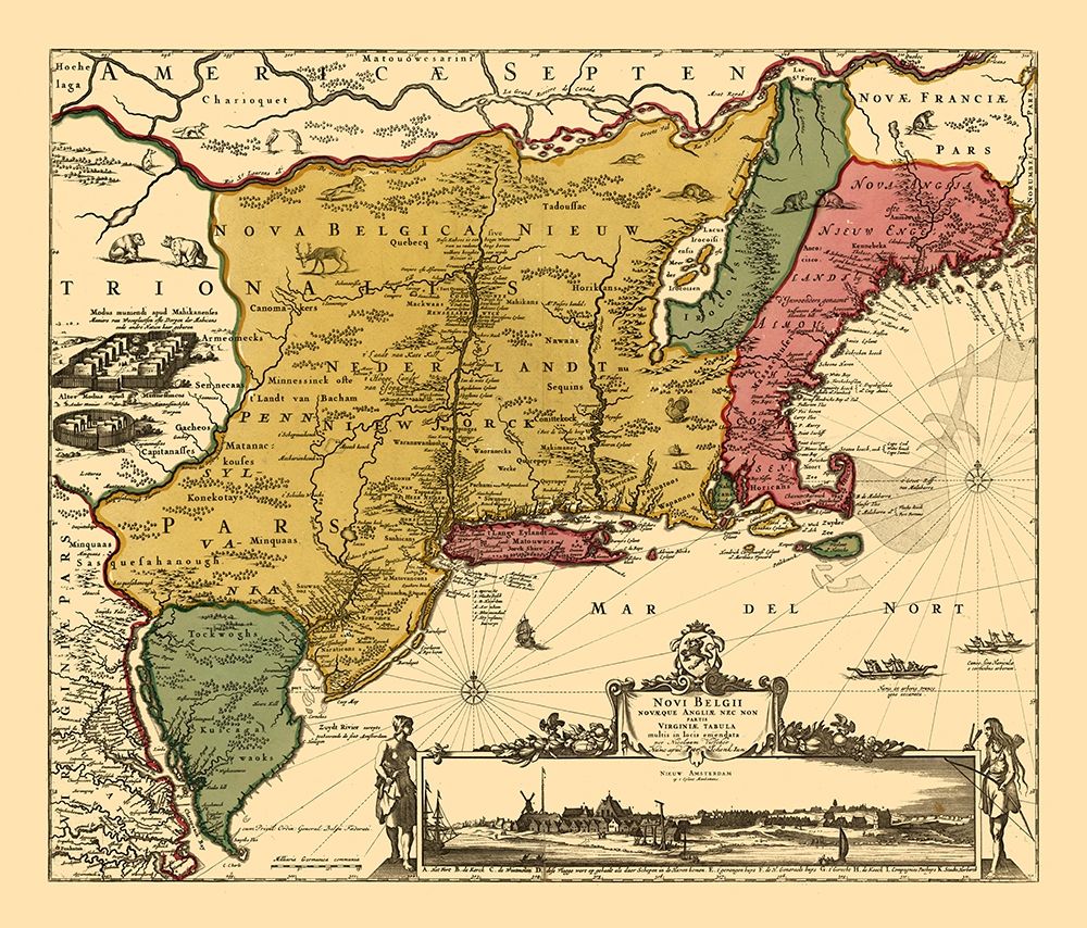 New Belgium - United States - Visscher art print by Visscher for $57.95 CAD