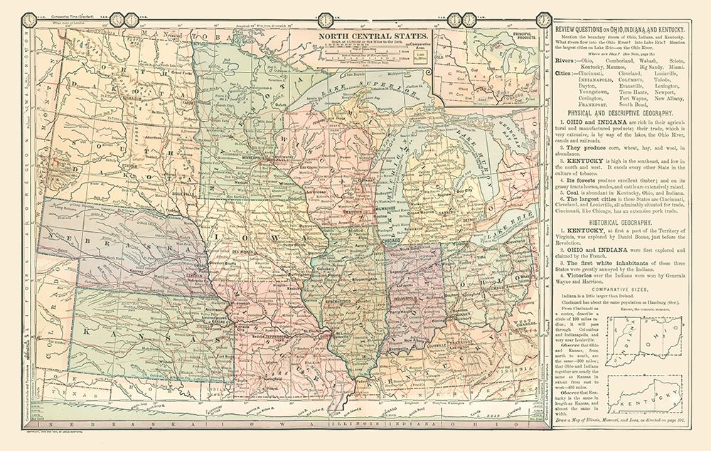North Central States - Monteith 1882 art print by Monteith for $57.95 CAD
