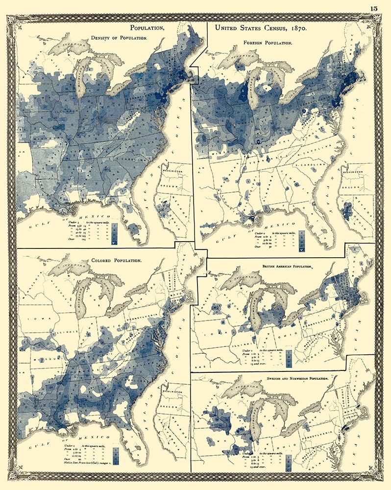 United States Population Census - Baskin 1876 art print by Baskin for $57.95 CAD