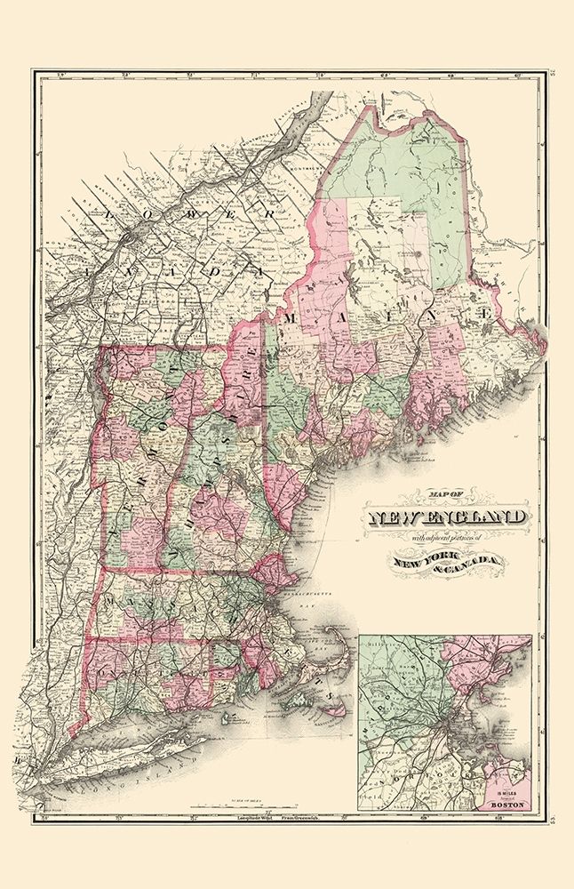 New England - Davenport 1883 art print by Davenport for $57.95 CAD