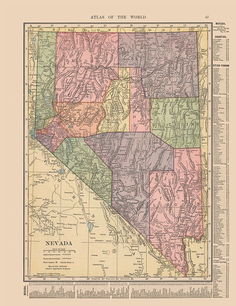 Nevada - Hammond 1910 art print by Hammond for $57.95 CAD
