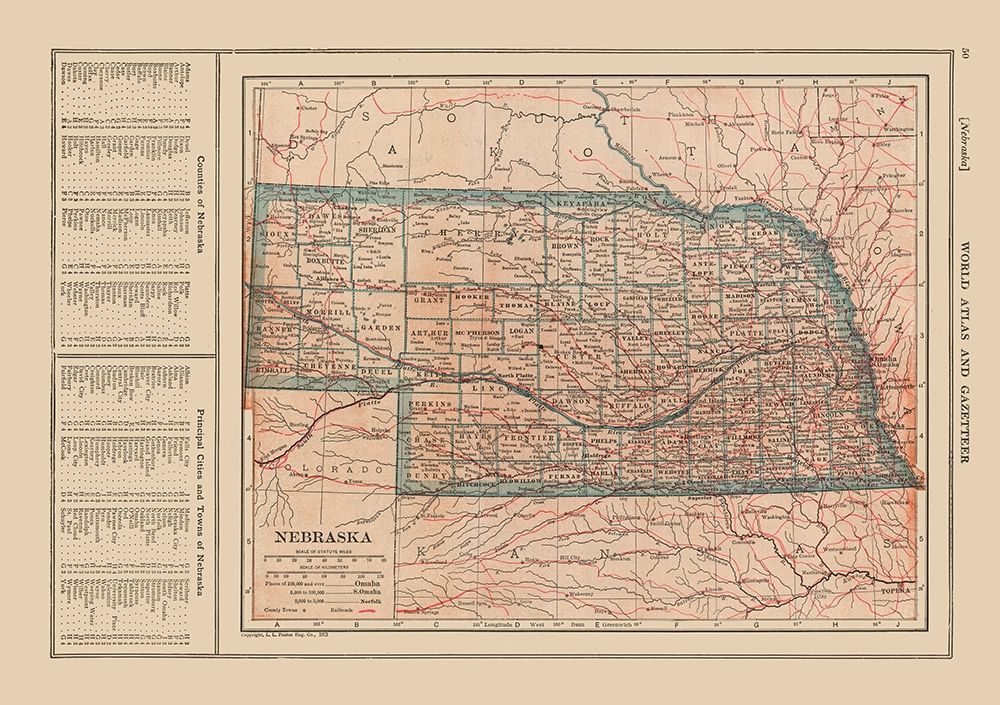 Nebraska - Reynold 1921 art print by Reynold for $57.95 CAD