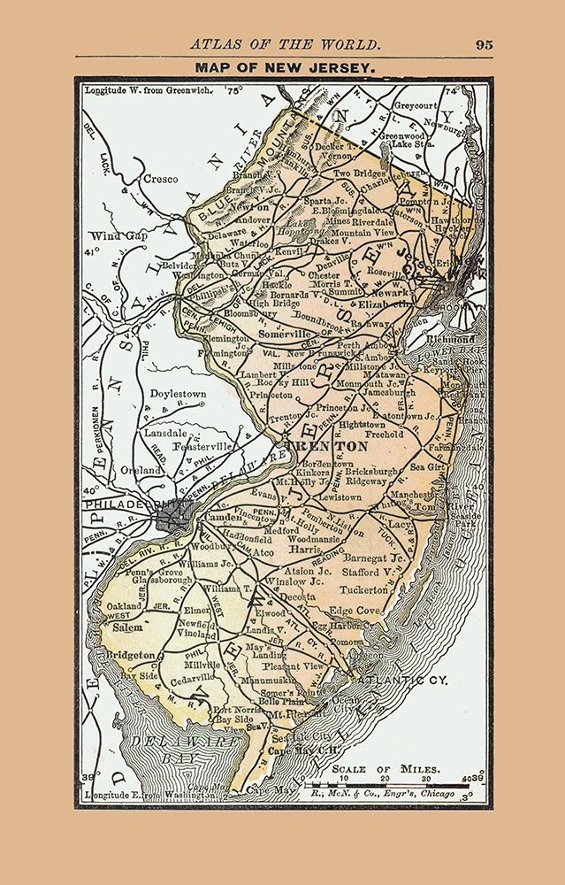 New Jersey - Alden 1886 art print by Alden for $57.95 CAD