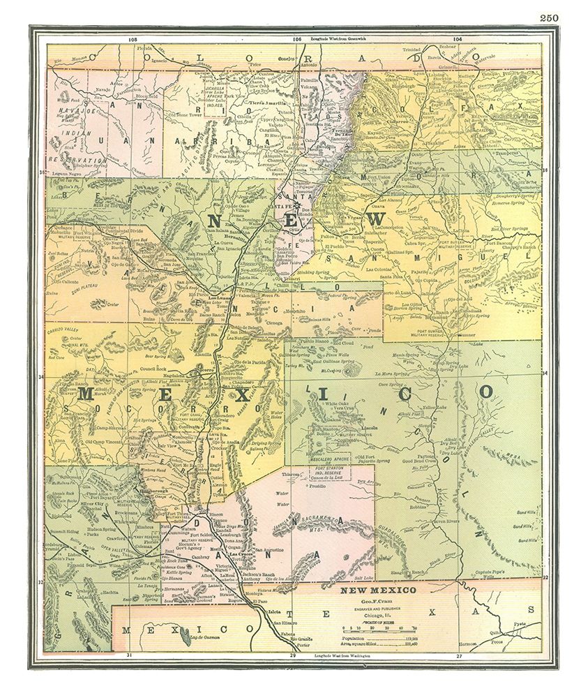 New Mexico - Johnson 1888 art print by Johnson for $57.95 CAD