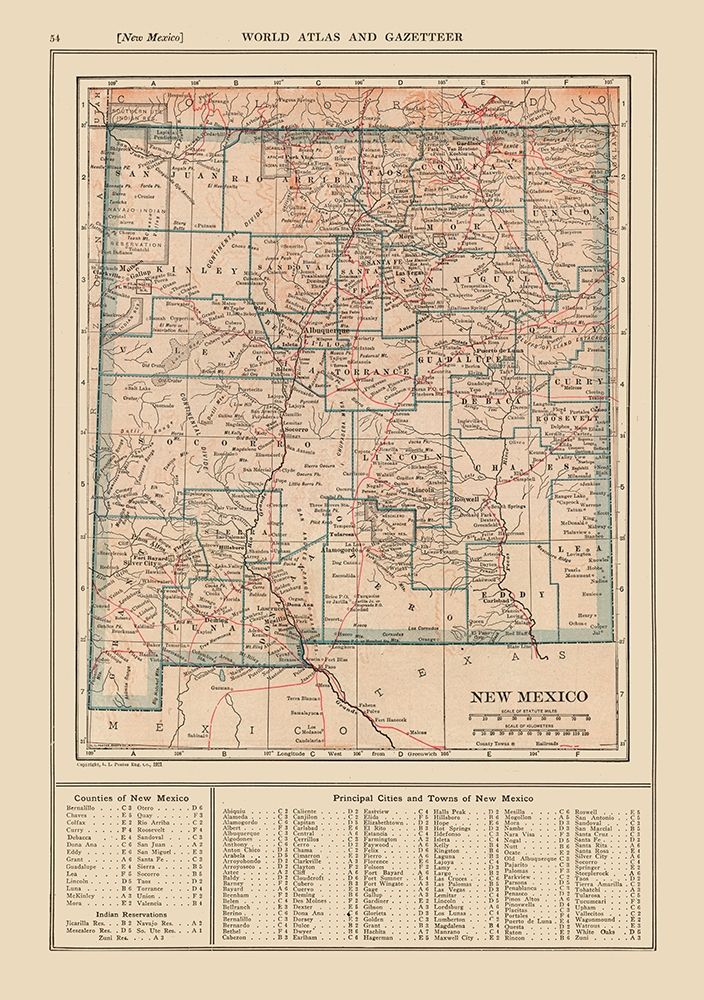 New Mexico - Reynold 1921 art print by Reynold for $57.95 CAD