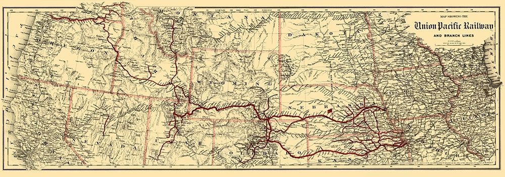 Union Pacific Railway - Colton 1888 art print by Colton for $57.95 CAD