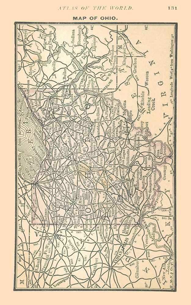 Ohio - Alden 1886 art print by Alden for $57.95 CAD