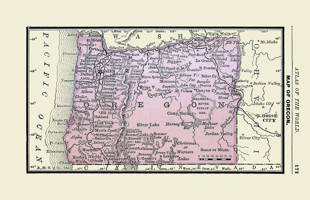 Oregon - Alden 1886 art print by Alden for $57.95 CAD