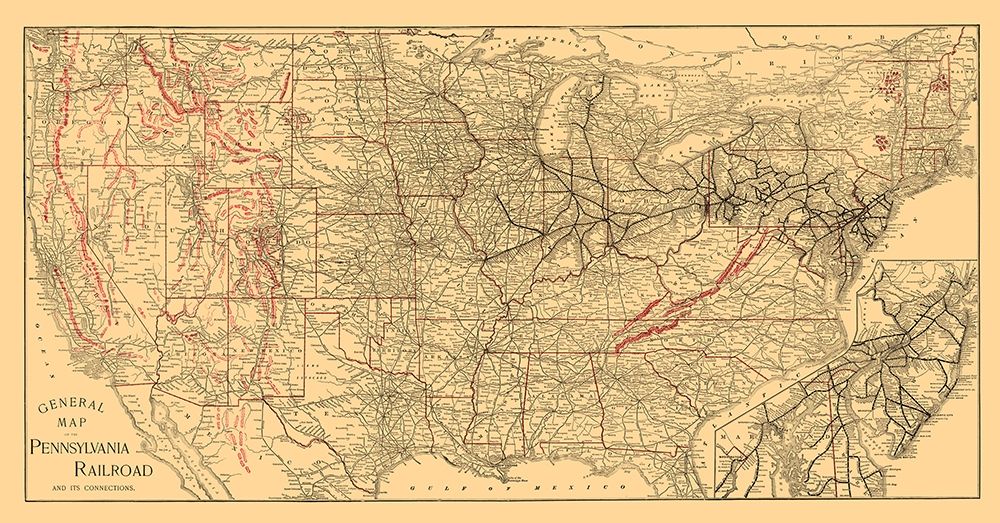 Pennsylvania Railroad - Allen 1893 art print by Allen for $57.95 CAD