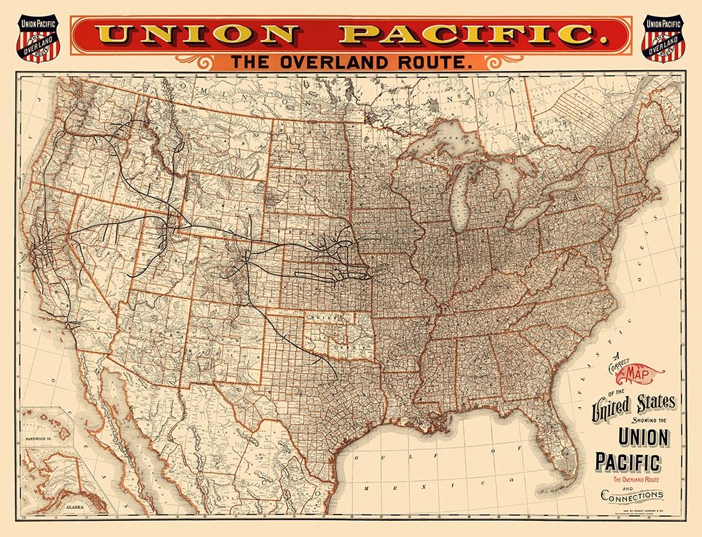 Union Pacific Railroad - Knight 1892 art print by Knight for $57.95 CAD