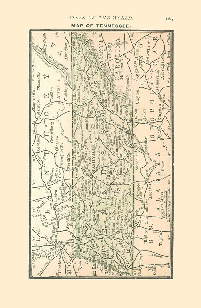 Tennessee - Alden 1886 art print by Alden for $57.95 CAD