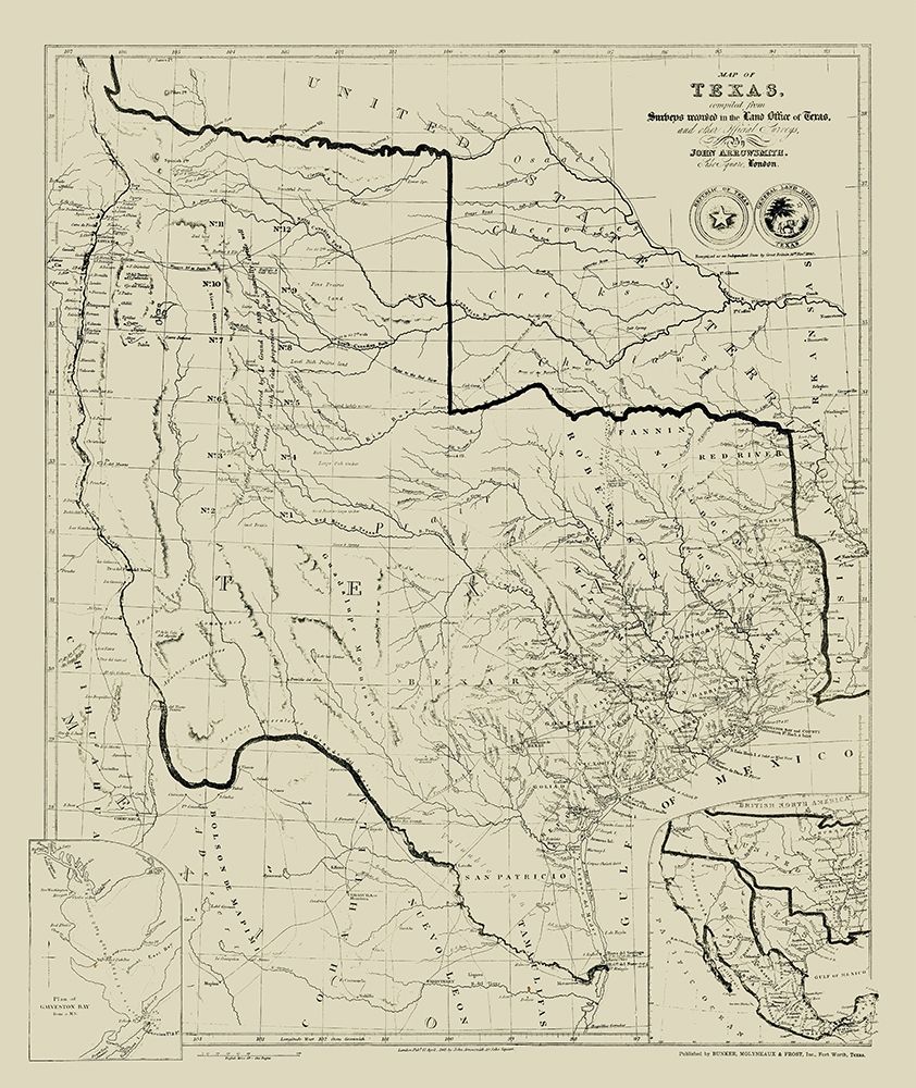 Texas - Arrowsmith 1841 art print by Arrowsmith for $57.95 CAD
