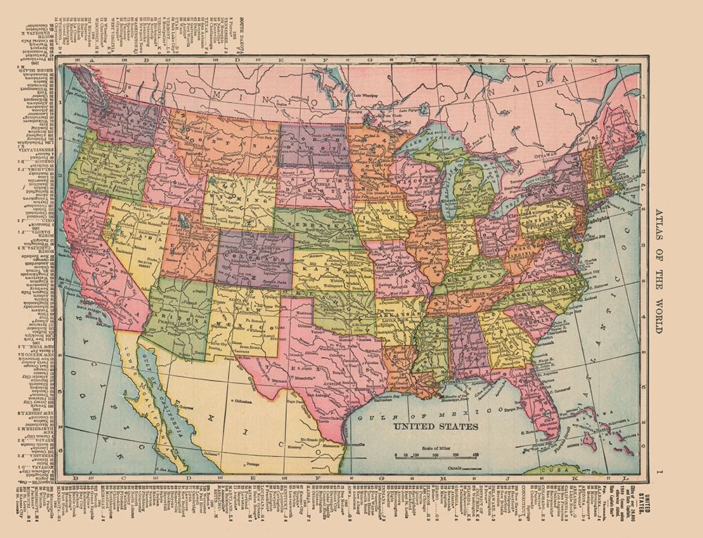 United States - Hammond 1910 art print by Hammond for $57.95 CAD
