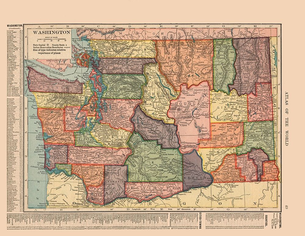 Washington - Hammond 1910 art print by Hammond for $57.95 CAD