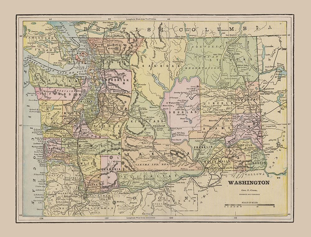 Washington - Cram 1892 art print by Cram for $57.95 CAD