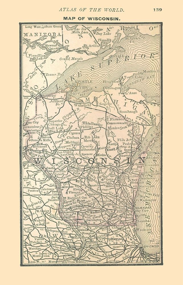 Wisconsin - Alden 1886 art print by Alden for $57.95 CAD