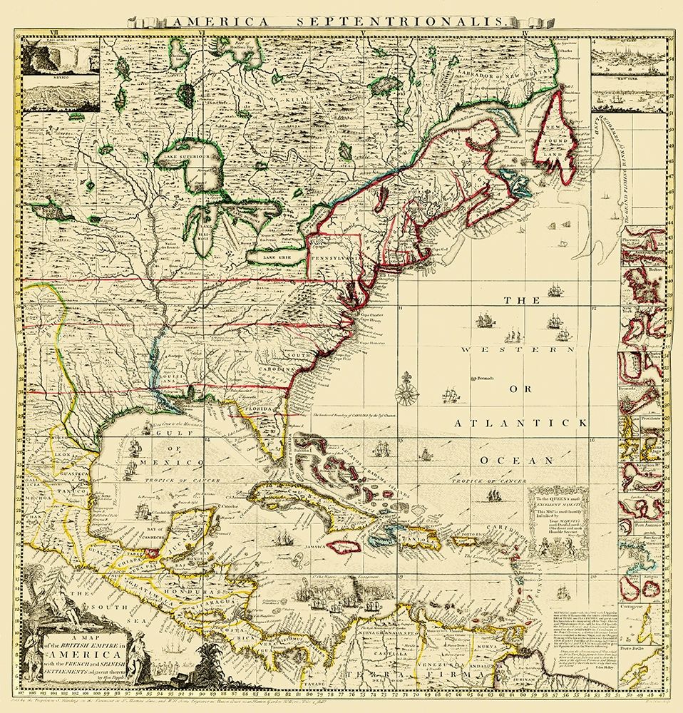 Amerique Septentrionale - Popple 1733 art print by Popple for $57.95 CAD