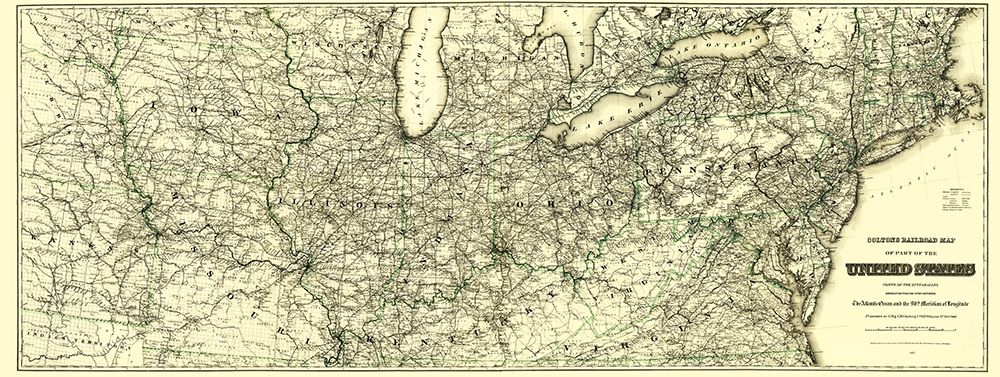 United States Railroads, North of 37th Parallel art print by Colton for $57.95 CAD