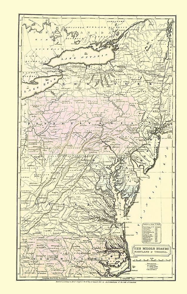 Eastern United States - Huntington 1830 art print by Huntington for $57.95 CAD