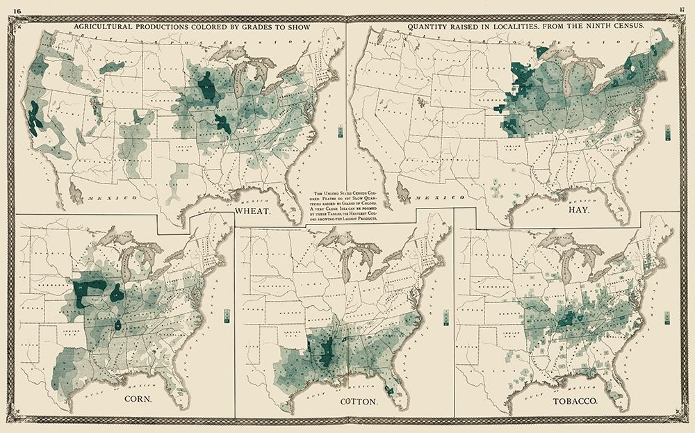 US Agriculture Production - Baskin 1876 art print by Baskin for $57.95 CAD