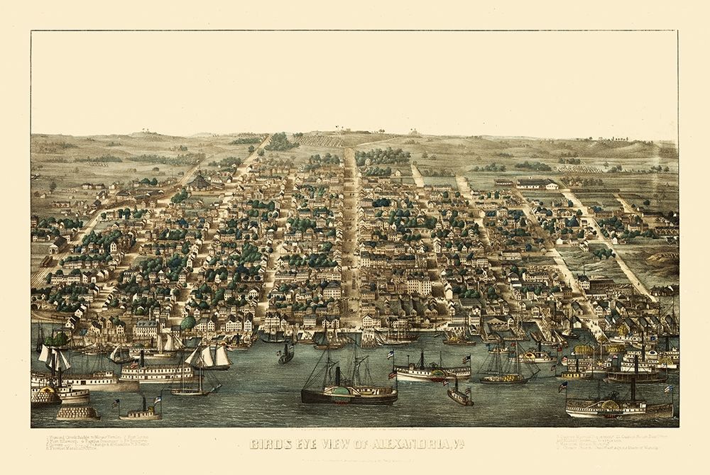 Alexandria Virginia - 1863 art print by Unknown for $57.95 CAD