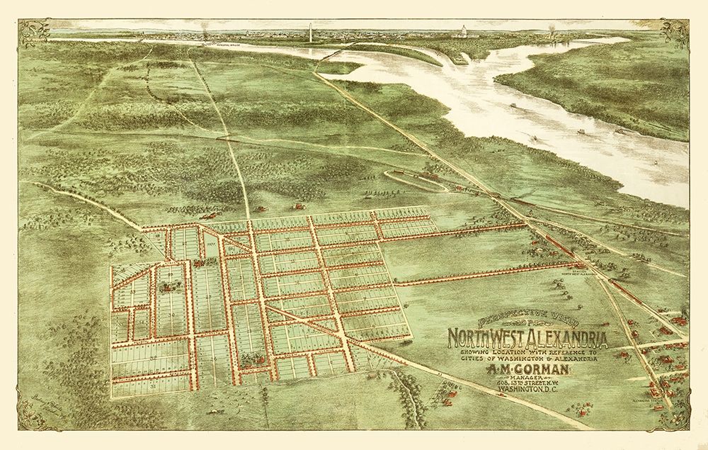 Alexandria Virginia - Gorman 1890 art print by Gorman for $57.95 CAD