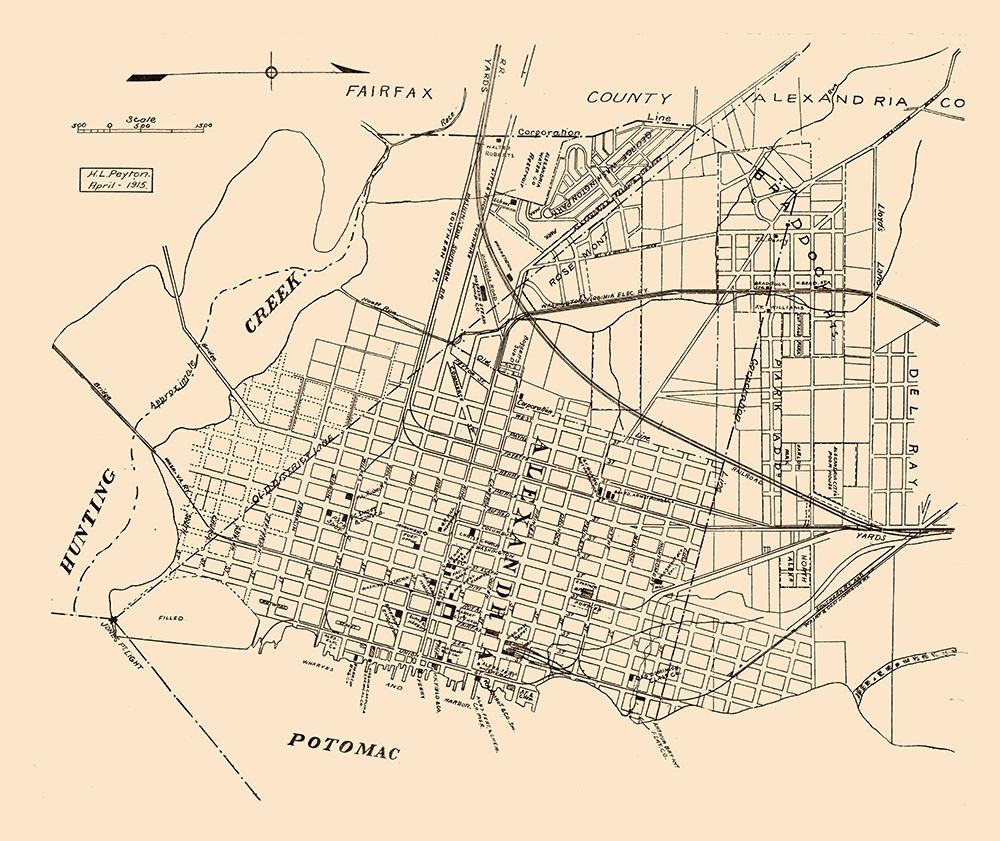 Alexandria Virginia - Peyton 1915 art print by Peyton for $57.95 CAD