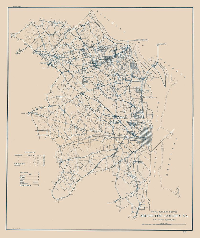 Arlington County Virginia - 1920 art print by Unknown for $57.95 CAD