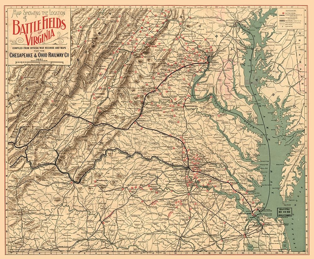 Battle Fields Virginia - 1891 art print by Unknown for $57.95 CAD