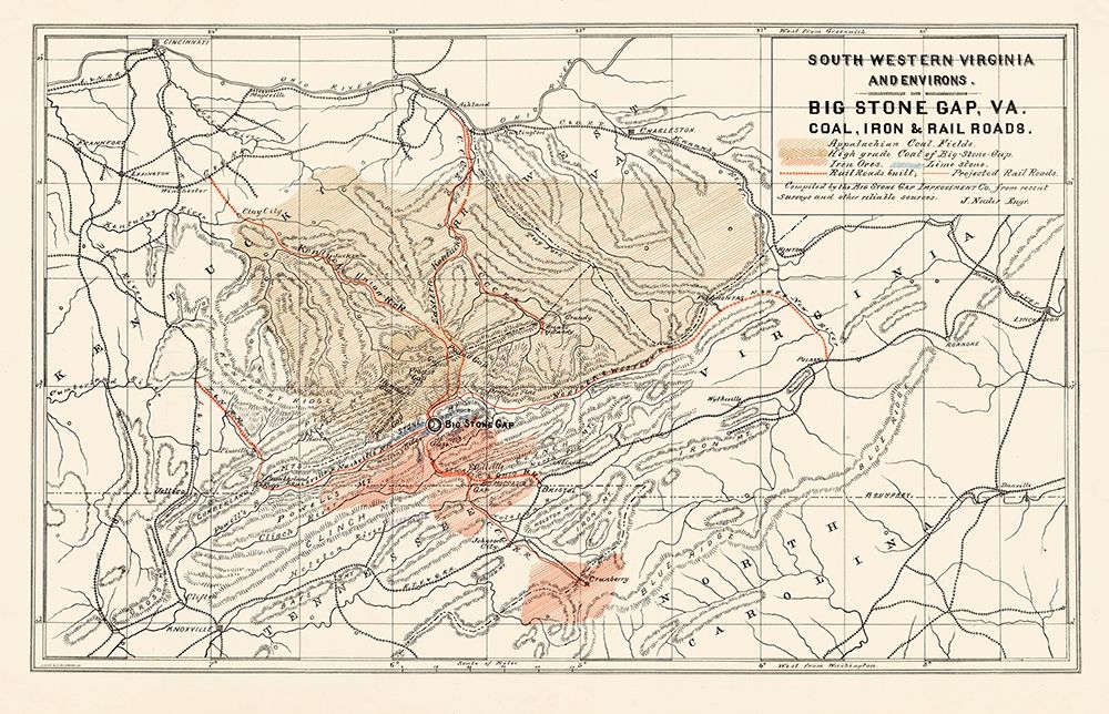 South Western Virginia - Nader 1892 art print by Nader for $57.95 CAD