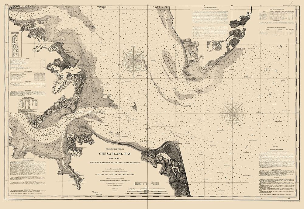 Chesapeake Bay, York River - Williams 1863 art print by Williams for $57.95 CAD