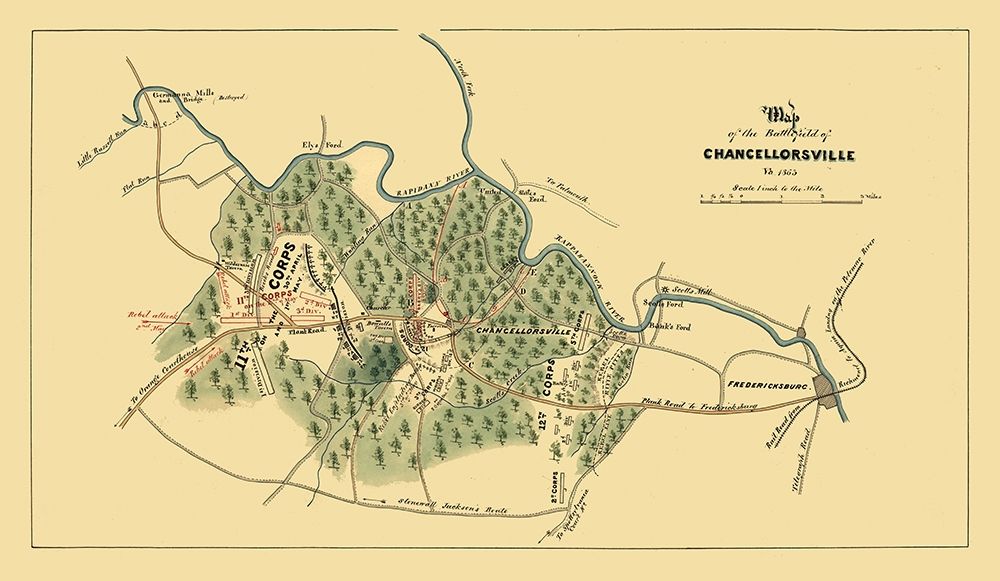 Chancellorsville Virginia - 1863 art print by Unknown for $57.95 CAD