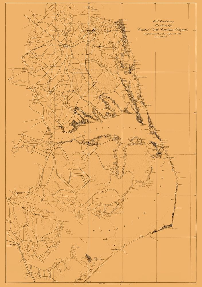 Virginia North Carolina  US Coast  - Lindenkohl art print by Lindenkohl for $57.95 CAD