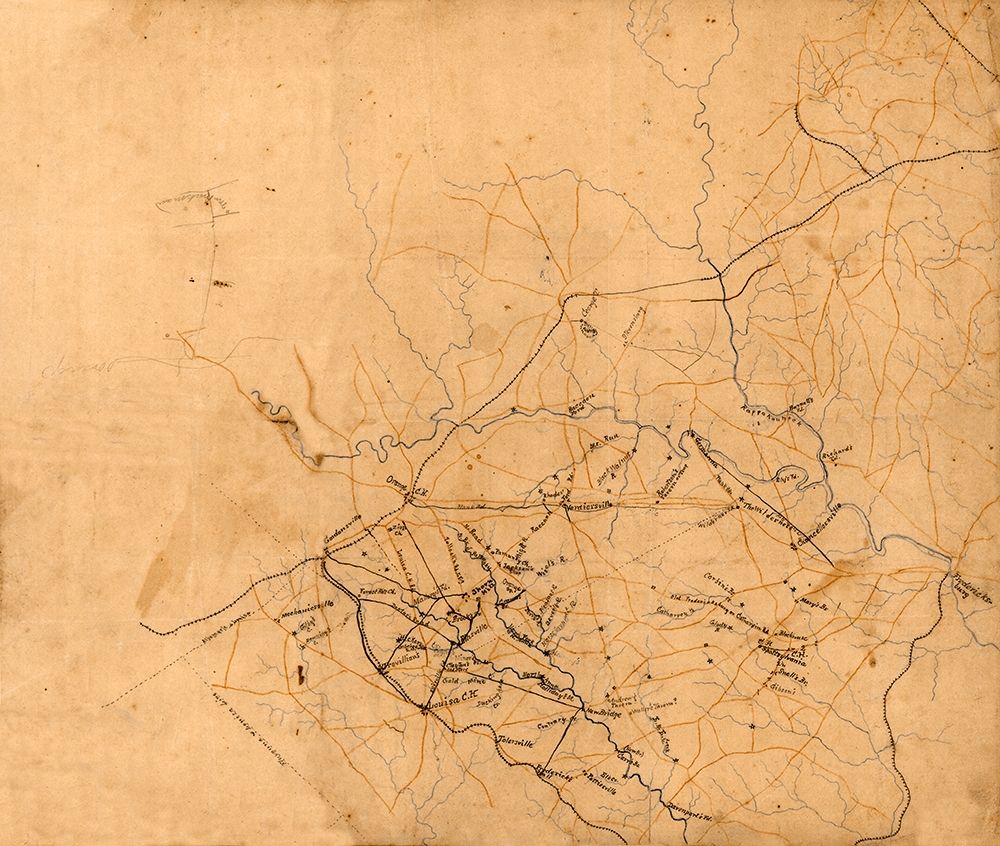 Culpepper County Virginia - 1864 art print by Unknown for $57.95 CAD