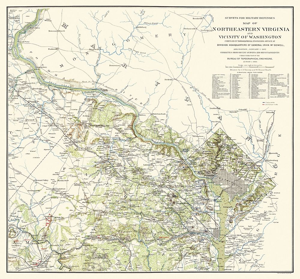 Military Defenses Virginia Washington art print by McDowell for $57.95 CAD