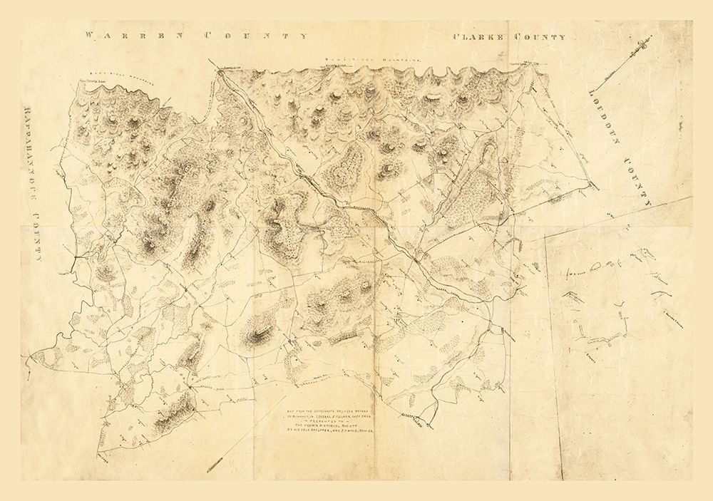 Fauquier County Virginia - Gilmer 1860 art print by Gilmer for $57.95 CAD