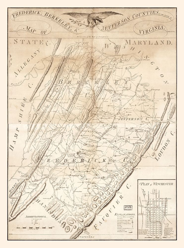 Frederick Berkeley Jefferson County Virginia - Tarte 1809 art print by Tarte for $57.95 CAD