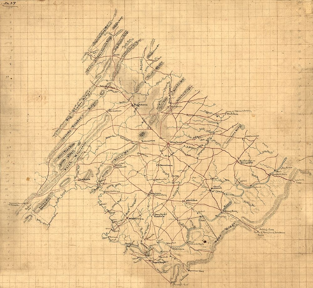 Frederick County Virginia - 1860 art print by Unknown for $57.95 CAD