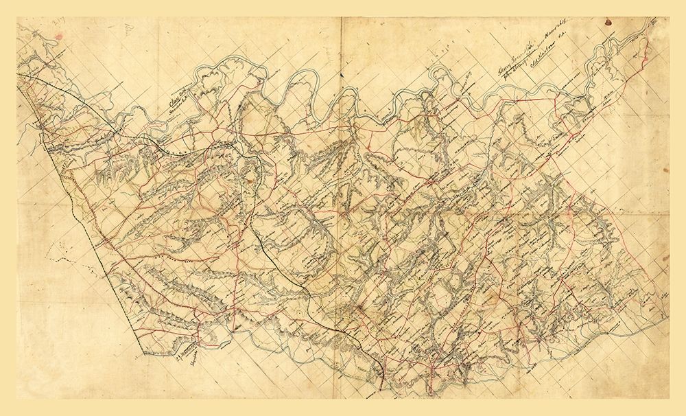Hanover County Virginia - Strong 1860 art print by Strong for $57.95 CAD