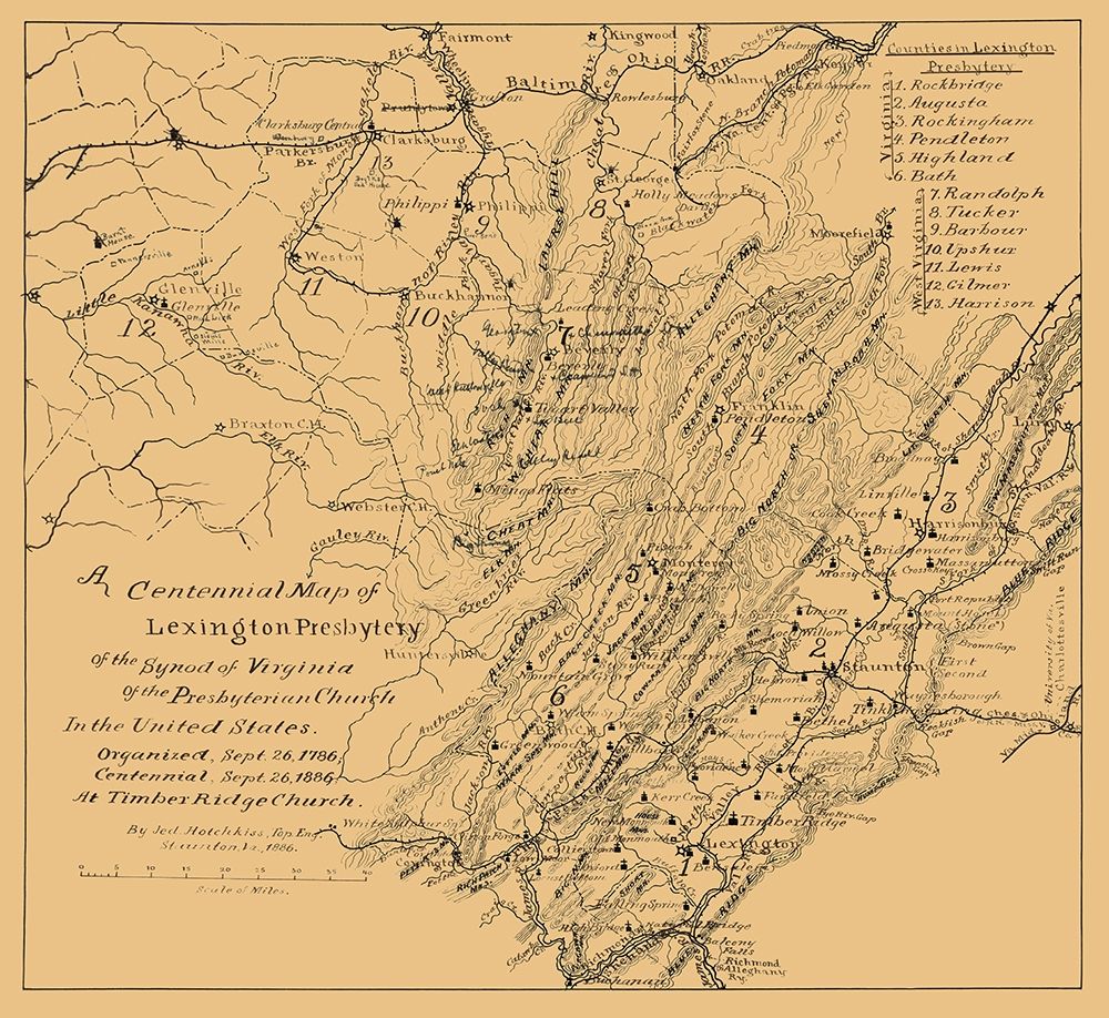 Lexington Presbyterian Synod of Virginias 1886 art print by Hotchkiss for $57.95 CAD