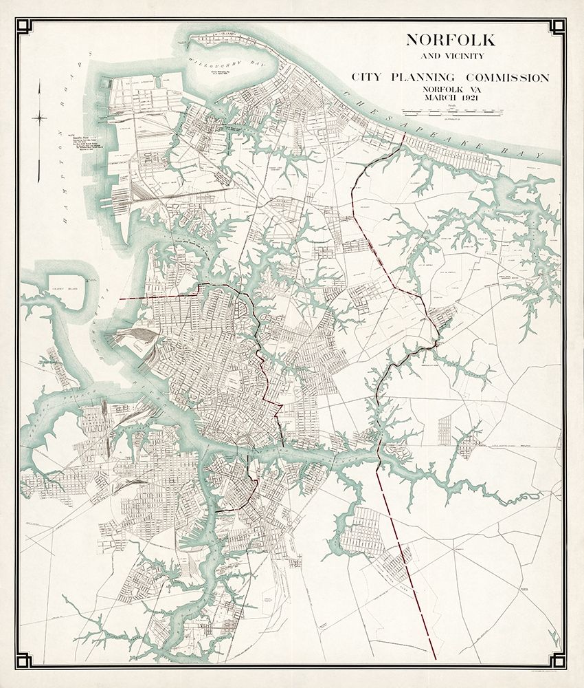 Norfolk Virginia - 1921 art print by Unknown for $57.95 CAD