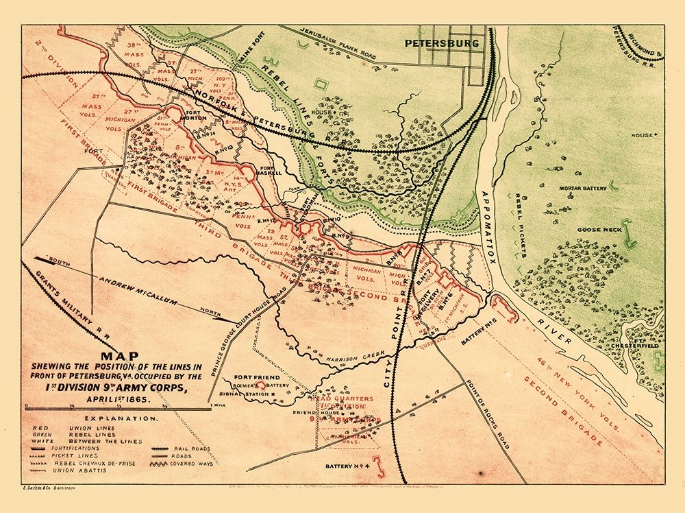 Petersburg Virginia - 1866 art print by Unknown for $57.95 CAD