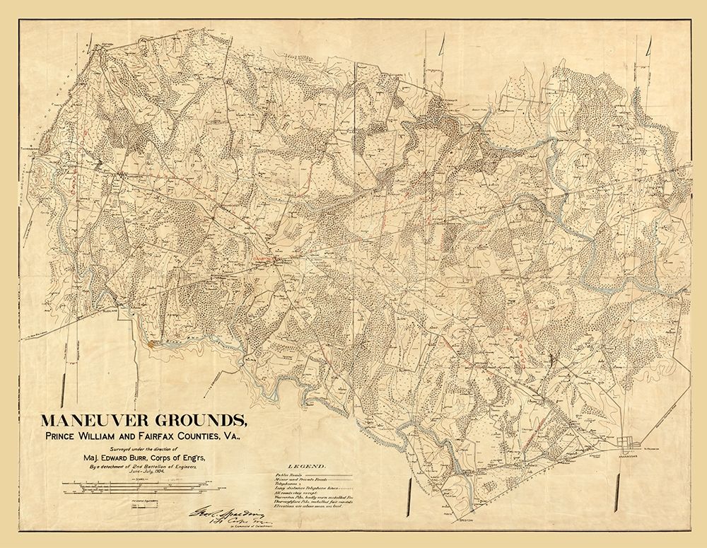 Prince William County Virginia - Burr 1904 art print by Burr for $57.95 CAD
