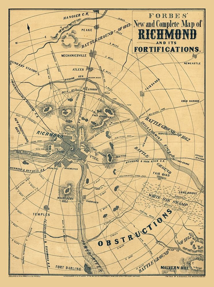 Richmond Virginia - Forbes 1864 art print by Forbes for $57.95 CAD