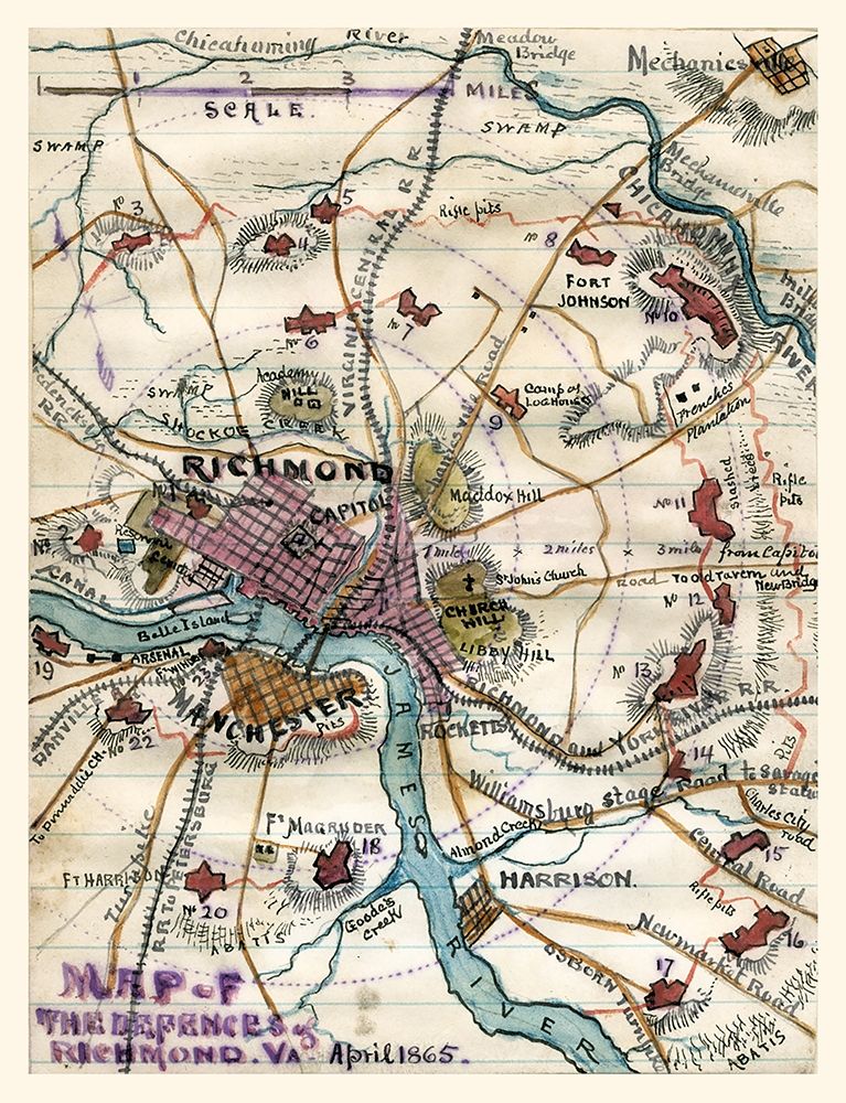 Richmond Virginia - 1865 art print by Unknown for $57.95 CAD