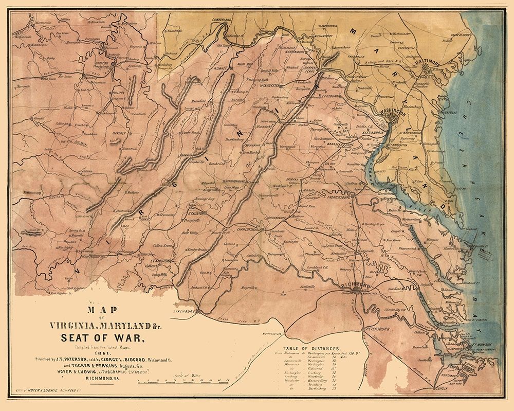 Seat of War Virginia - Ludwig 1861 art print by Ludwig for $57.95 CAD