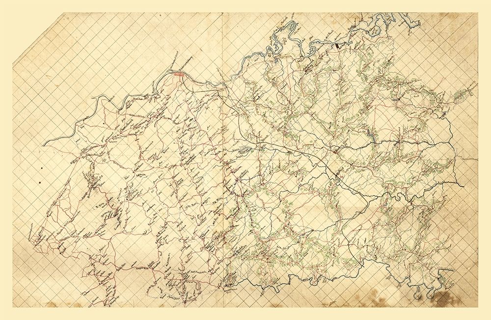 Spotsylvania County Virginia - 1860 art print by Unknown for $57.95 CAD