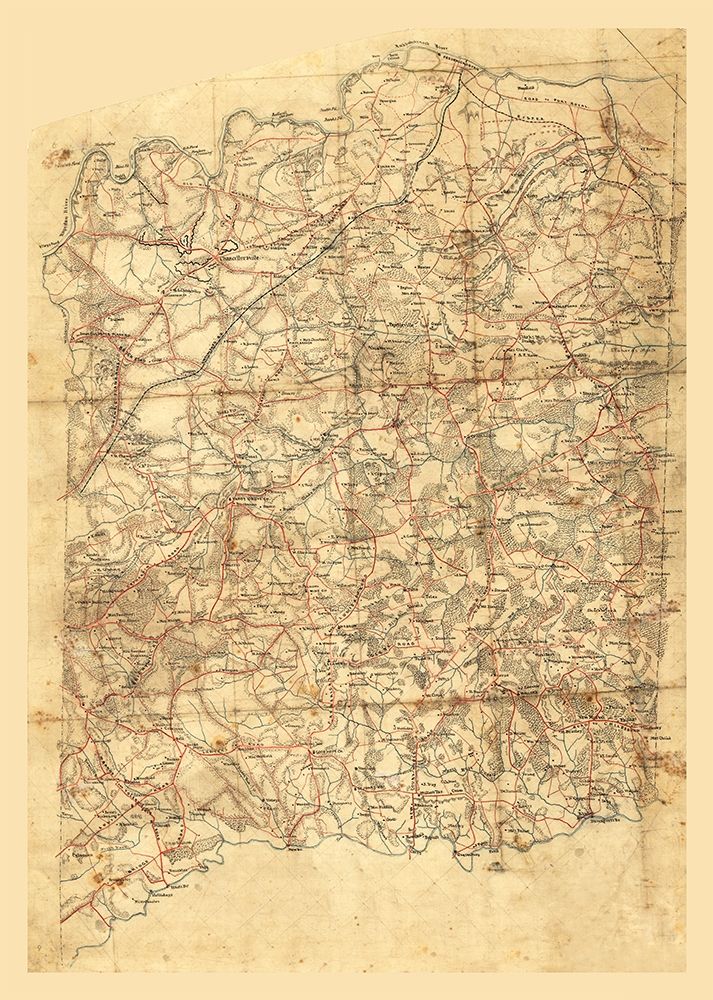Spotsylvania County Virginia - 1860 art print by Unknown for $57.95 CAD