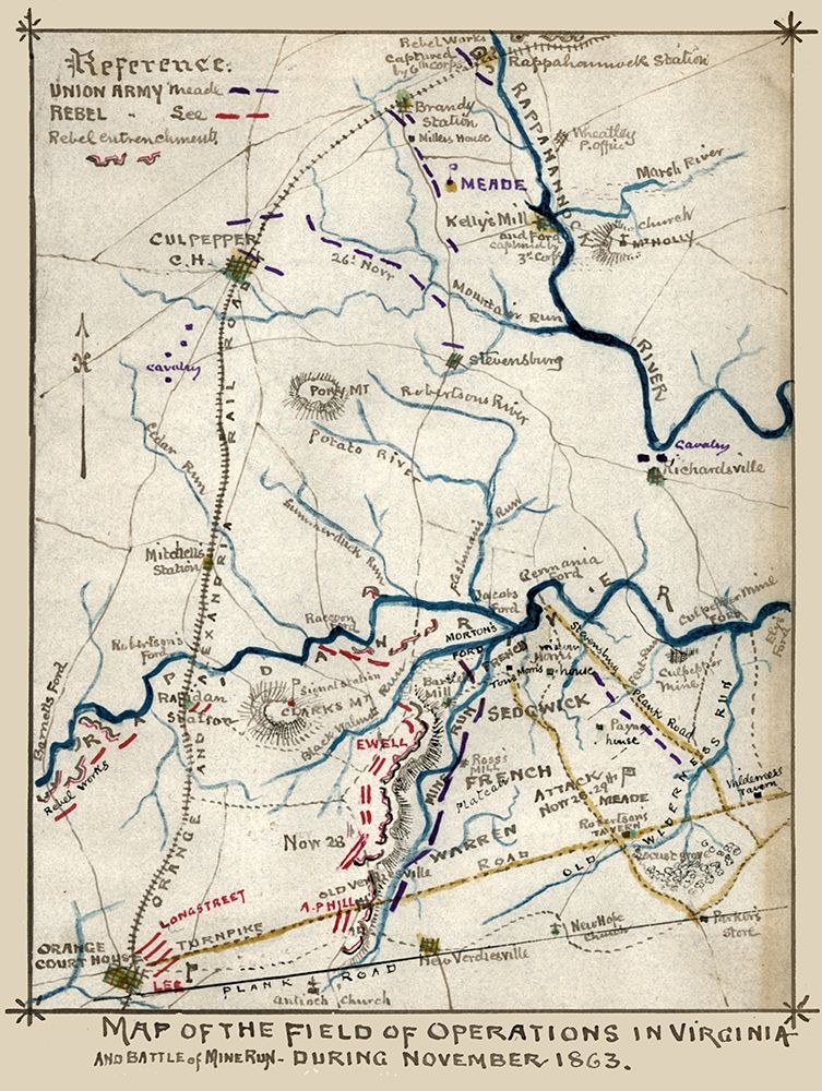 State of Operations Virginia - 1863 art print by Unknown for $57.95 CAD