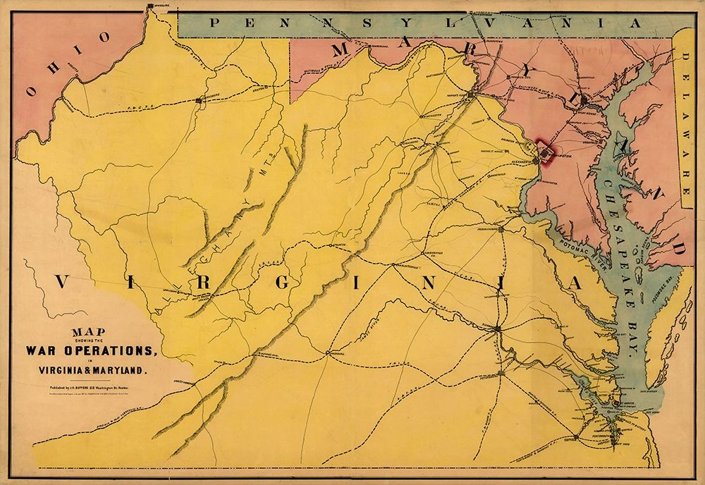Virginia Maryland - Bufford 1861 art print by Bufford for $57.95 CAD